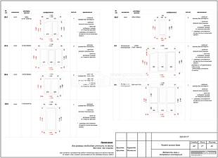 Ведомость окон и витражных конструкций